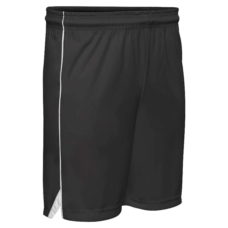 Reflective Running Shorts-Champro BBS23 Elite Basketball Short - Black White