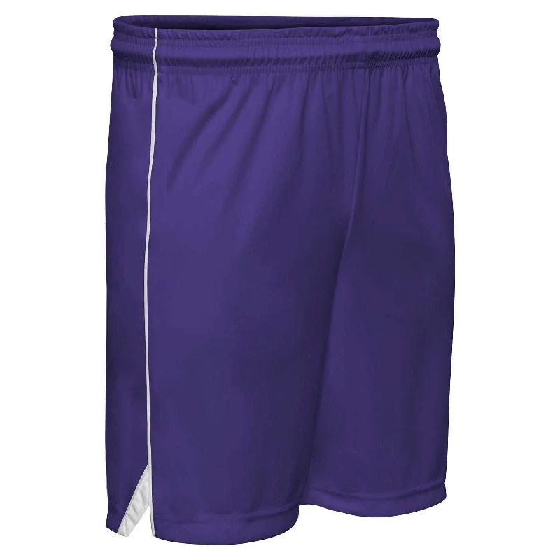 Shorts for Workouts in the Gym-Champro BBS23 Elite Basketball Short - Purple White