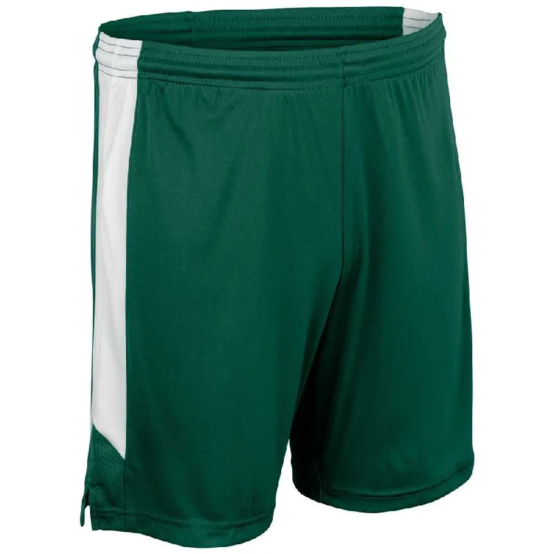 CrossFit Shorts-Champro BBS32 Dagger Men's and Youth Basketball Short - Forest GreenWhite