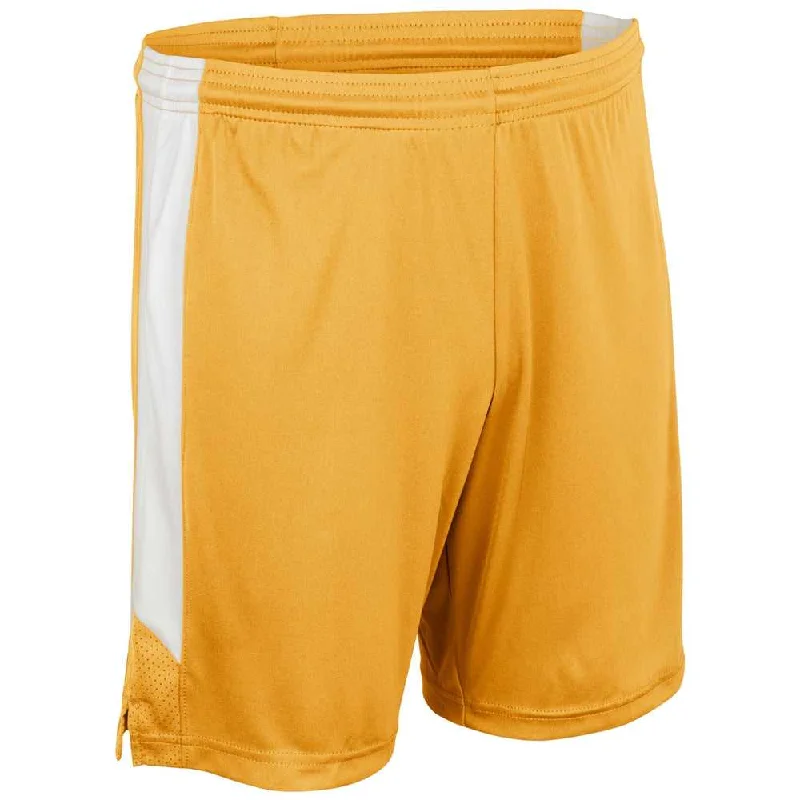 Yoga Shorts for Women-Champro BBS32 Dagger Men's and Youth Basketball Short - Gold White