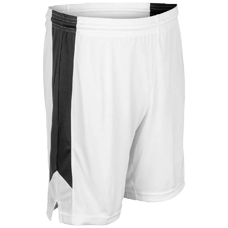 Shorts with Hidden Pockets-Champro BBS32 Dagger Men's and Youth Basketball Short - White Black