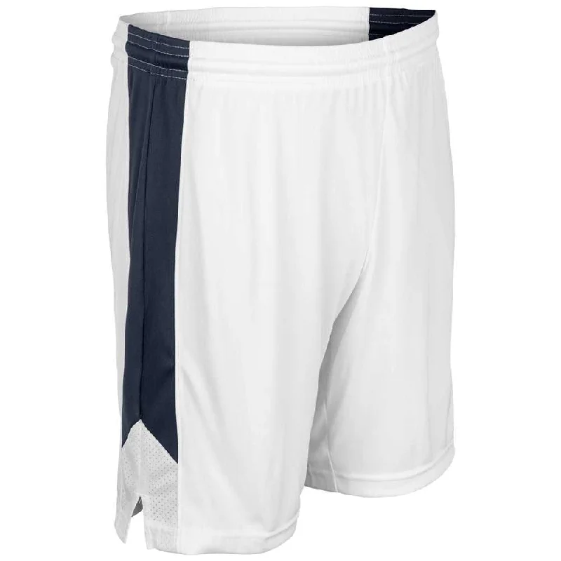 Lightweight Travel Shorts-Champro BBS32 Dagger Men's and Youth Basketball Short - White Navy