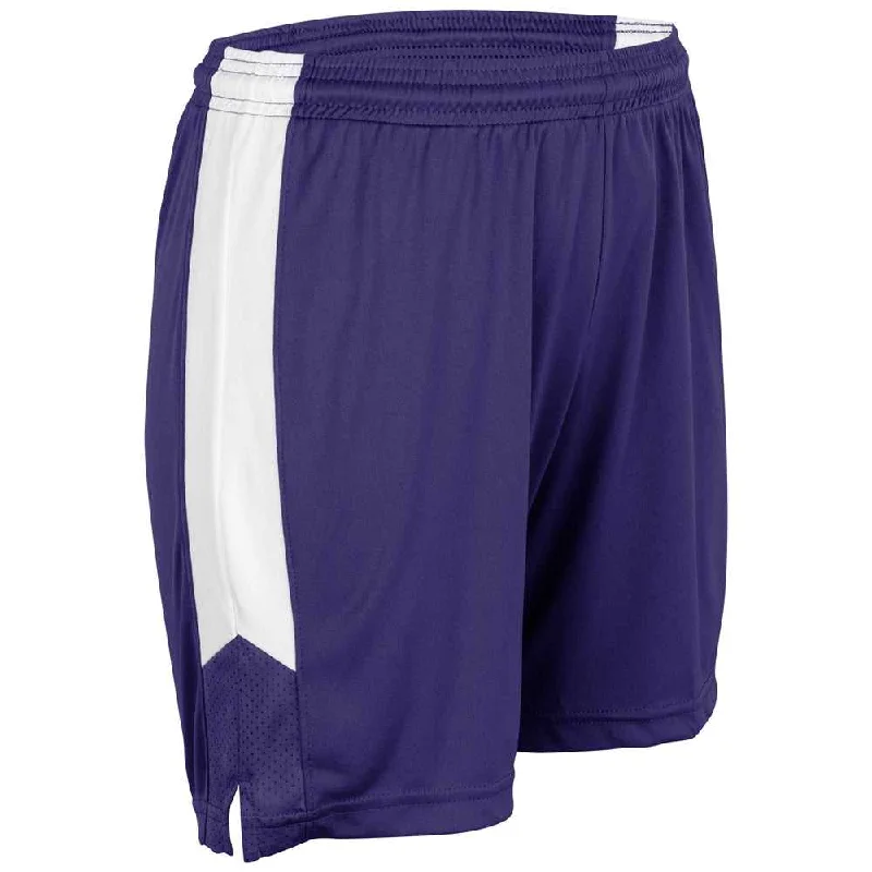 Casual Shorts for Men-Champro BBS32 Dagger Women's Basketball Short - Purple White