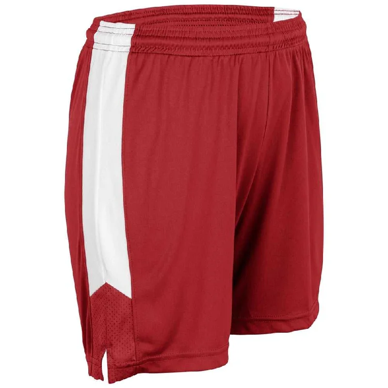 Athletic Shorts-Champro BBS32 Dagger Women's Basketball Short - Scarlet White