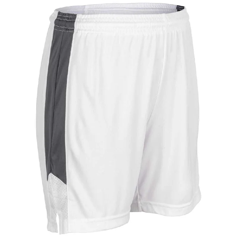 Gym Shorts-Champro BBS32 Dagger Women's Basketball Short - White Charcoal