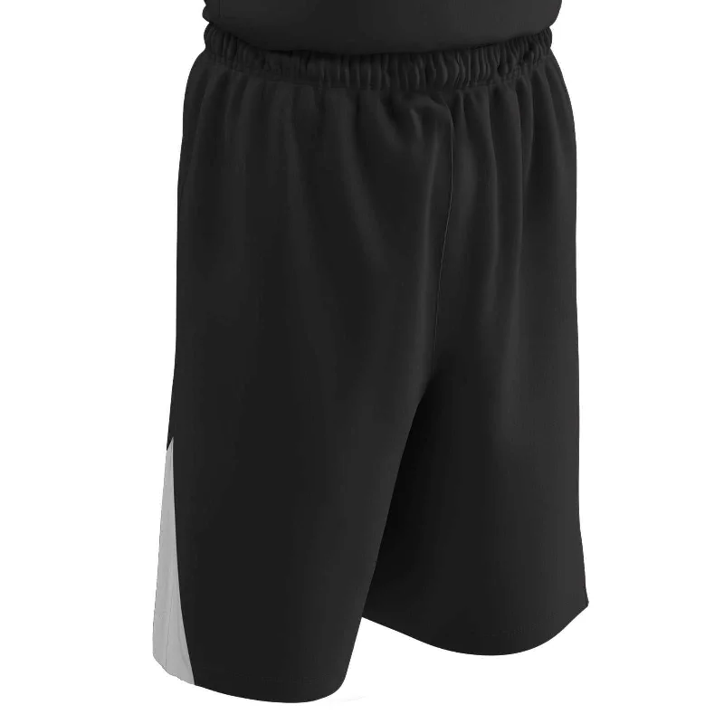 Swim Shorts-Champro BBS4 Dri-Gear Pro-Plus Reversible Basketball Short - Black White