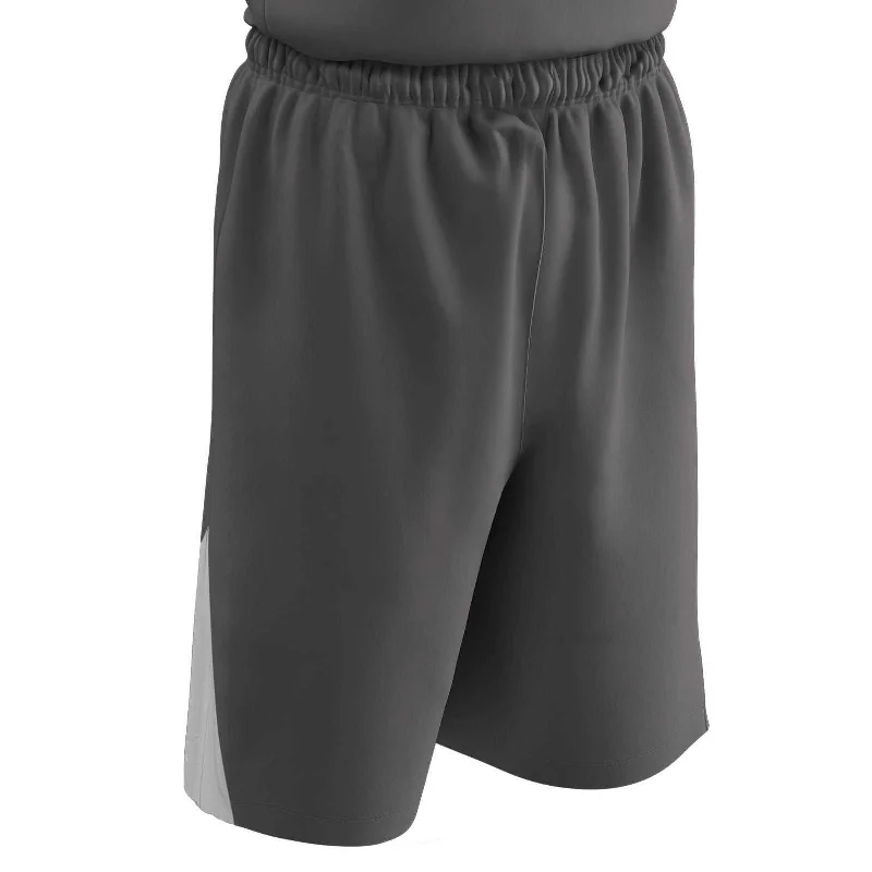 Cargo Shorts for Men-Champro BBS4 Dri-Gear Pro-Plus Reversible Basketball Short - Charcoal White