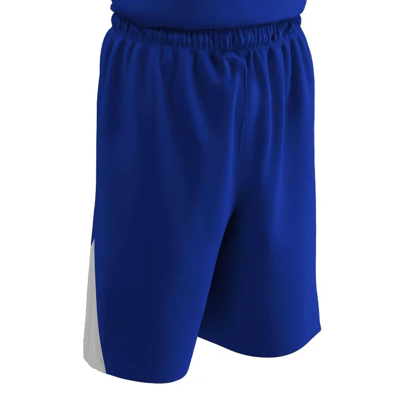 Shorts for Beach Wear-Champro BBS4 Dri-Gear Pro-Plus Reversible Basketball Short - Royal White