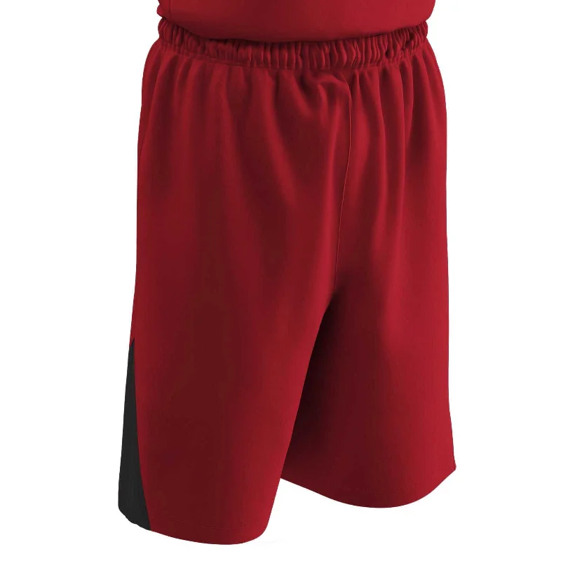 Casual Shorts for Summer-Champro BBS4 Dri-Gear Pro-Plus Reversible Basketball Short - Scarlet Black