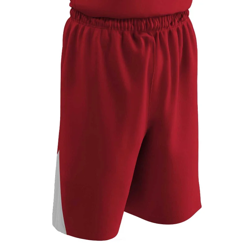 Funny Printed Shorts-Champro BBS4 Dri-Gear Pro-Plus Reversible Basketball Short - Scarlet White