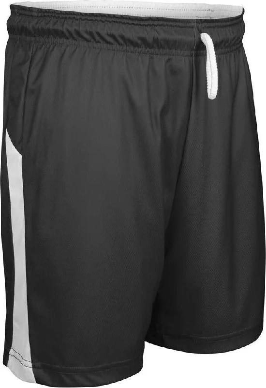 Graphic Shorts-Champro BBS41 Swish Reversible Men's and Youth Basketball Short - Black White