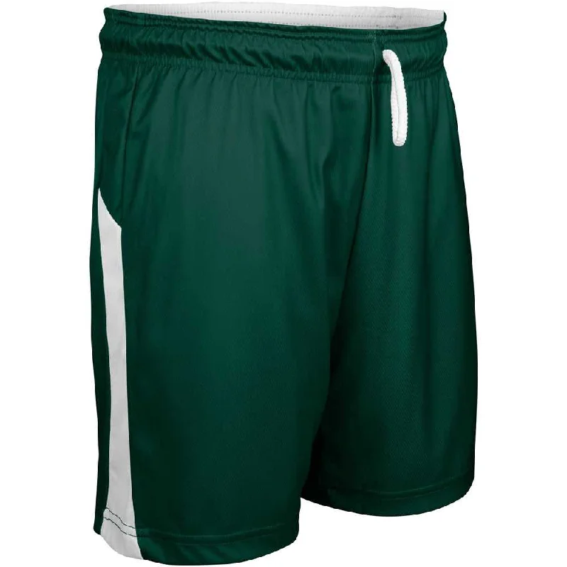 Athletic Shorts for Running-Champro BBS41 Swish Reversible Men's and Youth Basketball Short - Forest GreenWhite