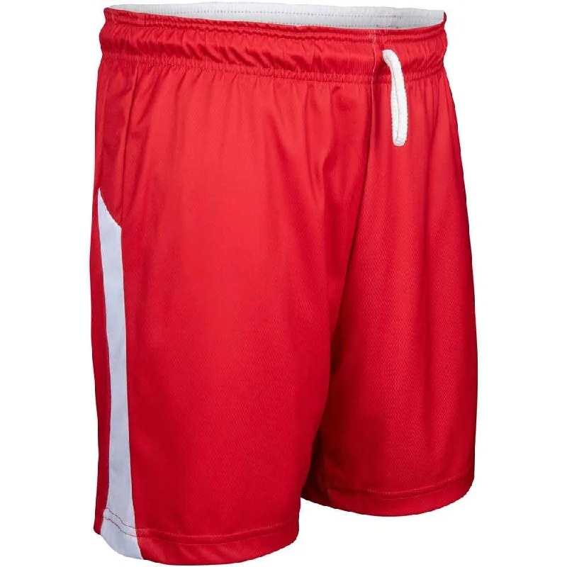 Compression Shorts-Champro BBS41 Swish Reversible Men's and Youth Basketball Short - Scarlet White