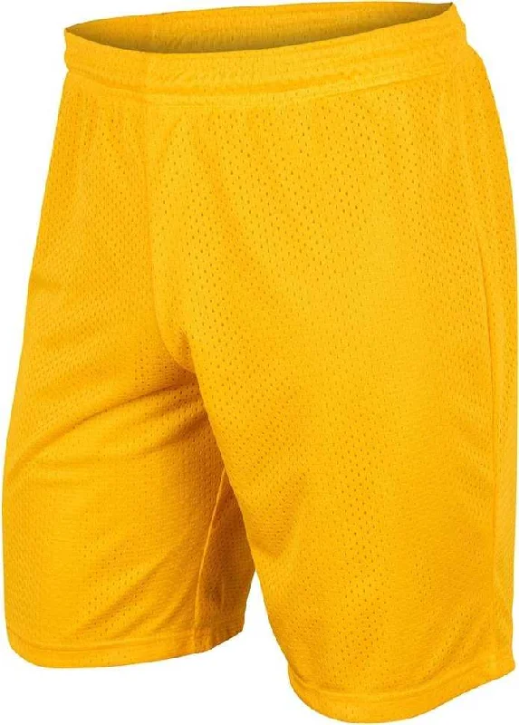 Stylish High-Waisted Shorts-Champro BBS55 Dynamic Tricot Men's and Youth Mesh Short - Gold