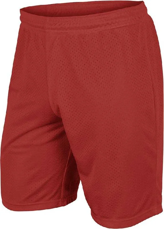 Fitted Shorts for Women-Champro BBS55 Dynamic Tricot Men's and Youth Mesh Short - Scarlet