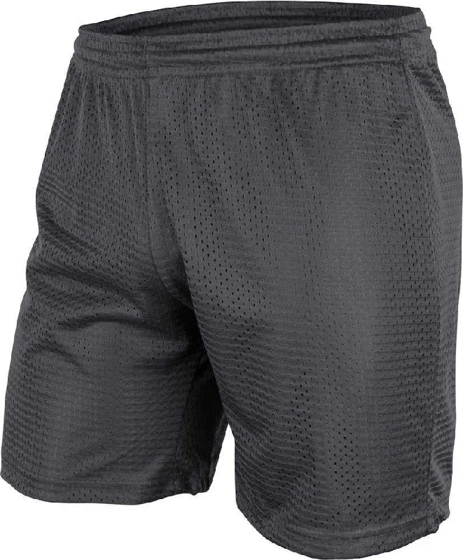 Breathable Shorts-Champro BBS557 Dynamic Tricot Men's Mesh Short 7" - Charcoal