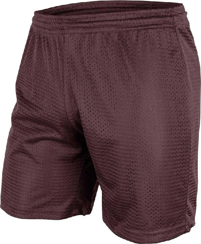 Casual Shorts with Pockets-Champro BBS557 Dynamic Tricot Men's Mesh Short 7" - Maroon