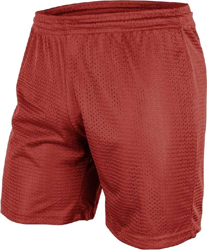 Sports Shorts for Summer-Champro BBS557 Dynamic Tricot Men's Mesh Short 7" - Scarlet