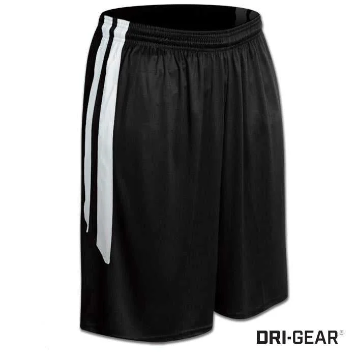 Casual Shorts for Travel-Champro BBS9 Dri-Gear Muscle Basketball Short - Black White