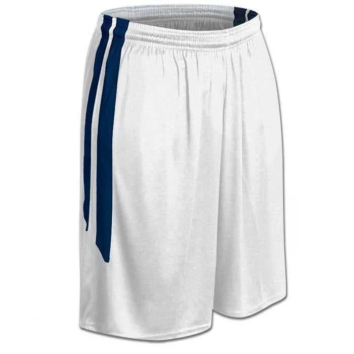 Winter Shorts-Champro BBS9 Dri-Gear Muscle Basketball Short - White Navy