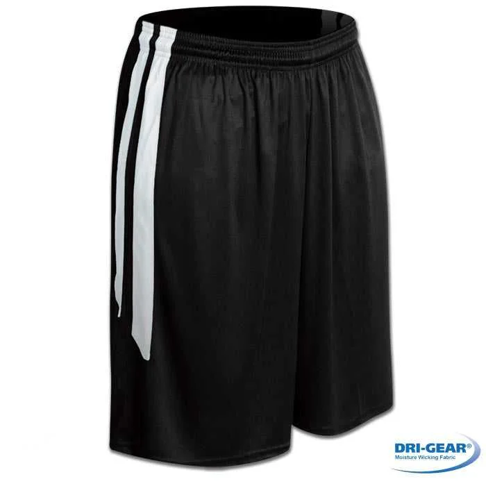 Tartan Shorts-Champro BBS9 Dri-Gear Muscle Basketball Short - White Purple