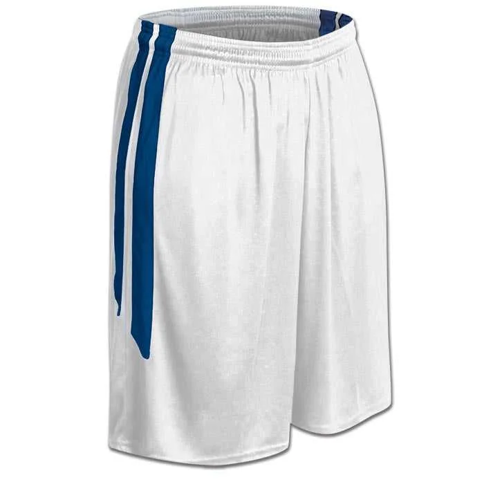 Cool Beach Shorts-Champro BBS9W Dri-Gear Muscle Basketball Short - White Royal