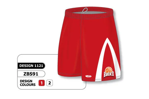 Logo Printed Shorts-Athletic Knit Custom Sublimated Basketball Short Design 1121