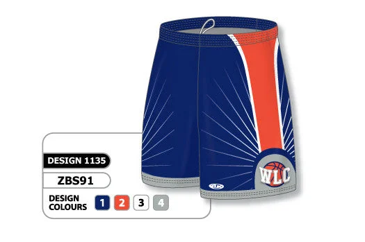 Cargo Shorts with Adjustable Waist-Athletic Knit Custom Sublimated Basketball Short Design 1135