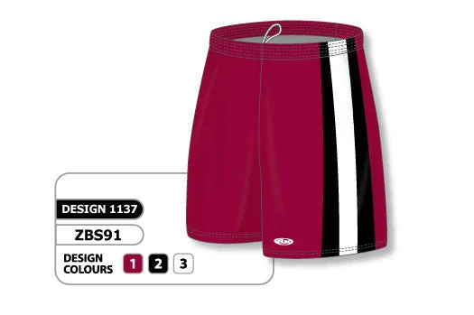 Sports Shorts with Elastic Waist-Athletic Knit Custom Sublimated Basketball Short Design 1137