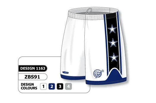 Denim Shorts-Athletic Knit Custom Sublimated Basketball Short Design 1163