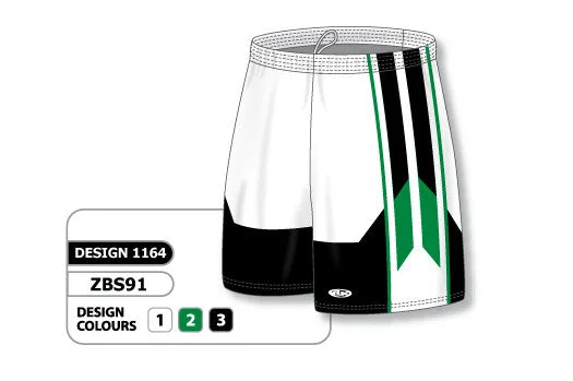 Fitted Shorts for Women-Athletic Knit Custom Sublimated Basketball Short Design 1164