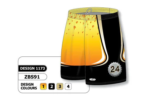 Fashion Shorts-Athletic Knit Custom Sublimated Basketball Short Design 1173