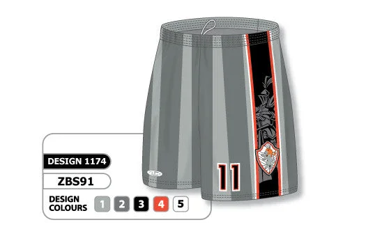 Relaxed Fit Shorts-Athletic Knit Custom Sublimated Basketball Short Design 1174