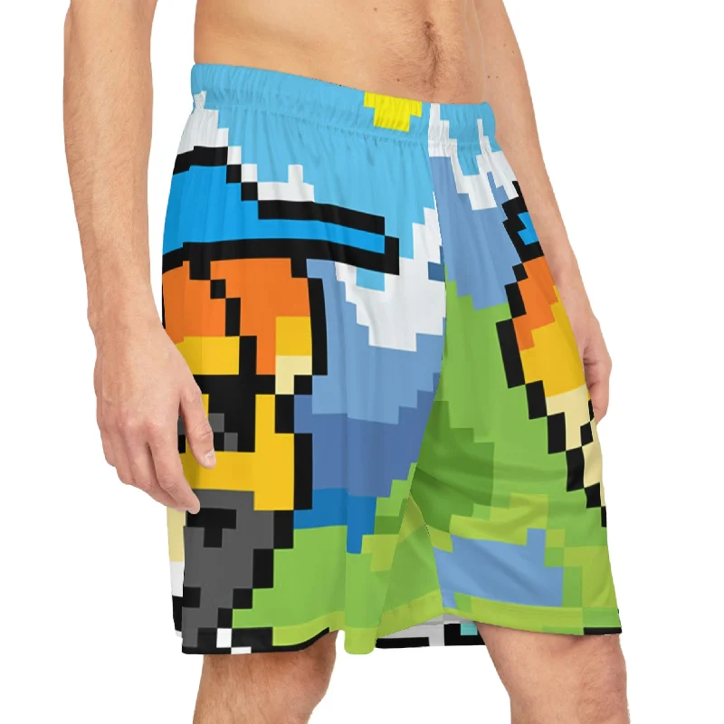 Cargo Shorts-Dog Animal Pet Pixel Basketball Shorts (AOP)