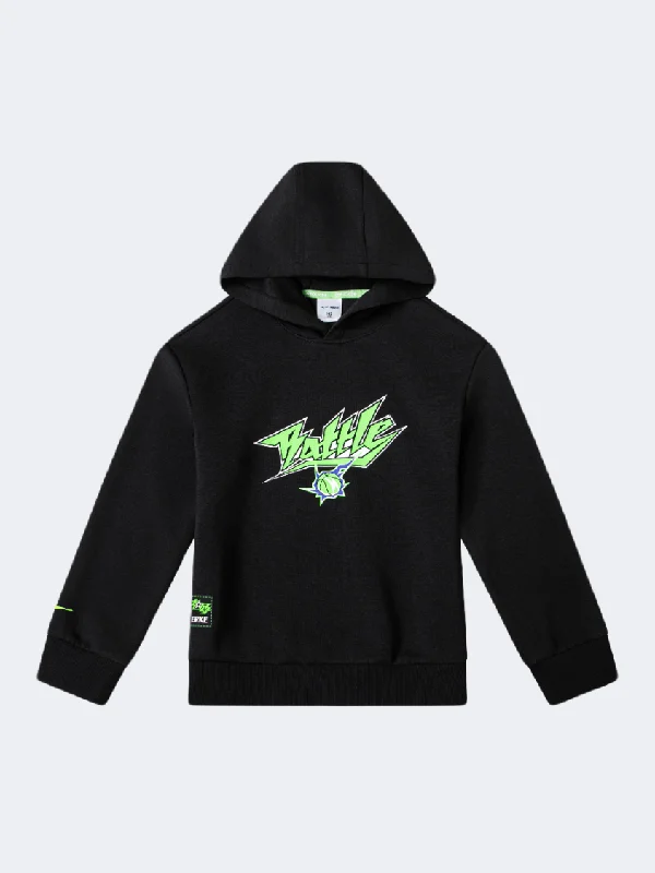 Heavyweight Hoodie-Erke Kids-Boys Training Hoody Black/Green