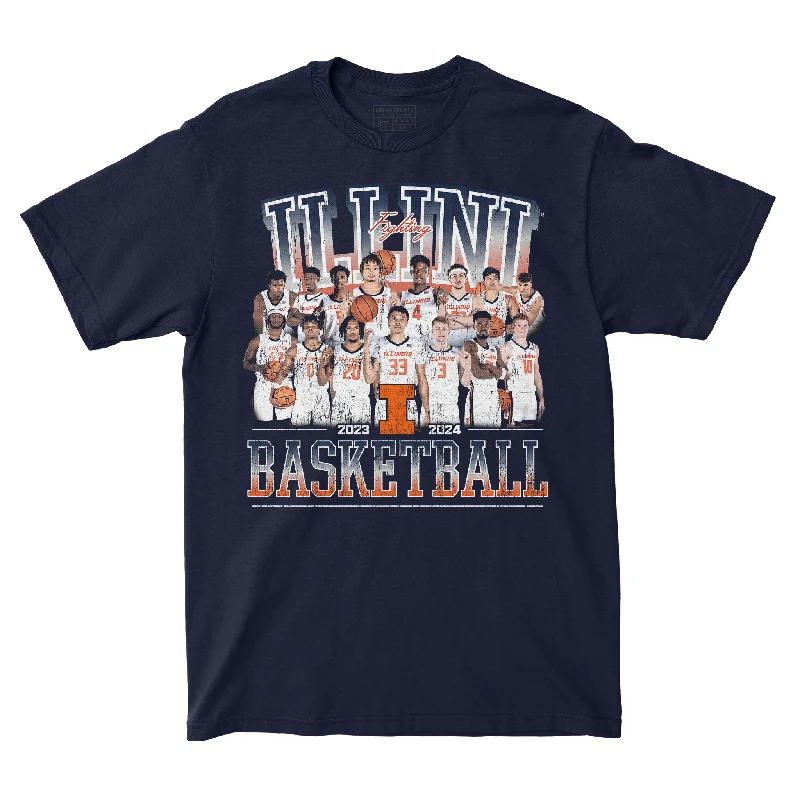 T-Shirt for Nature Lovers-EXCLUSIVE RELEASE: Illinois Men's Basketball 23-24 Team Tee