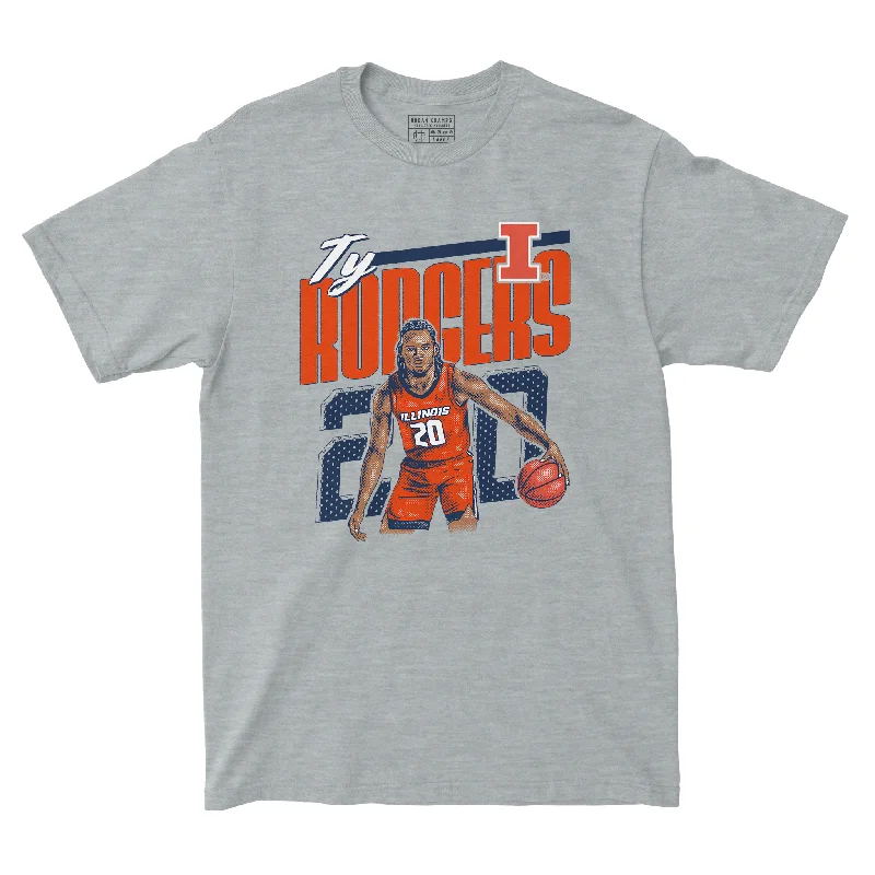 T-Shirt for Winter-EXCLUSIVE RELEASE: Ty Rodgers Illustration Sport Grey Tee