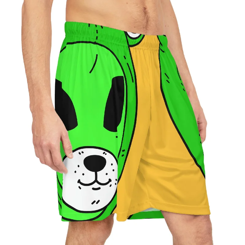 Casual Shorts for Summer-Frog Alien Visitor Basketball Shorts (AOP)