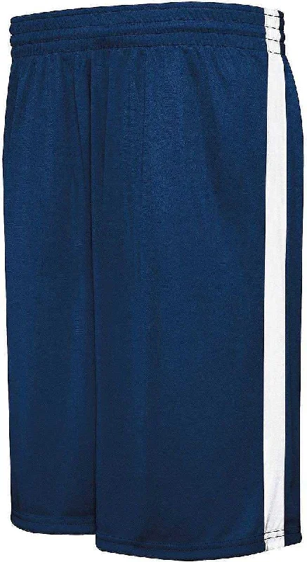 Multicolor Shorts-Augusta 335870 Adult Competition Reversible Short - Navy White