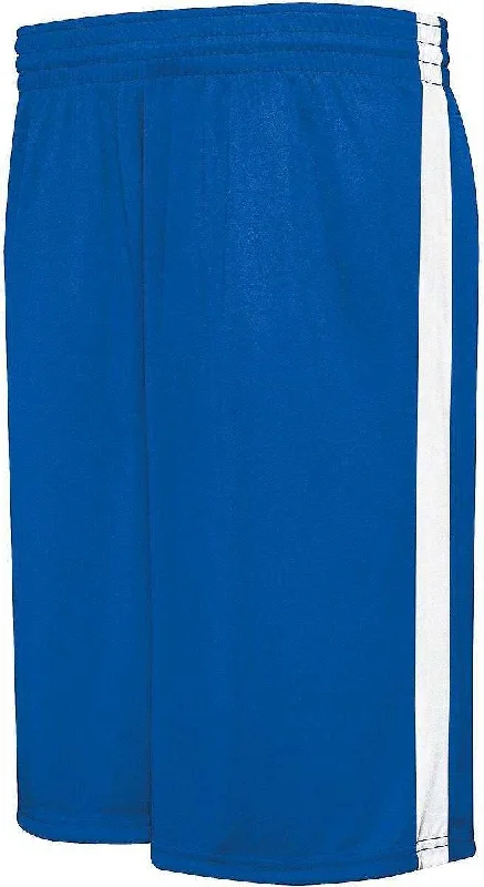 Sports Shorts for Summer-Augusta 335871 Youth Competition Reversible Short - Royal White