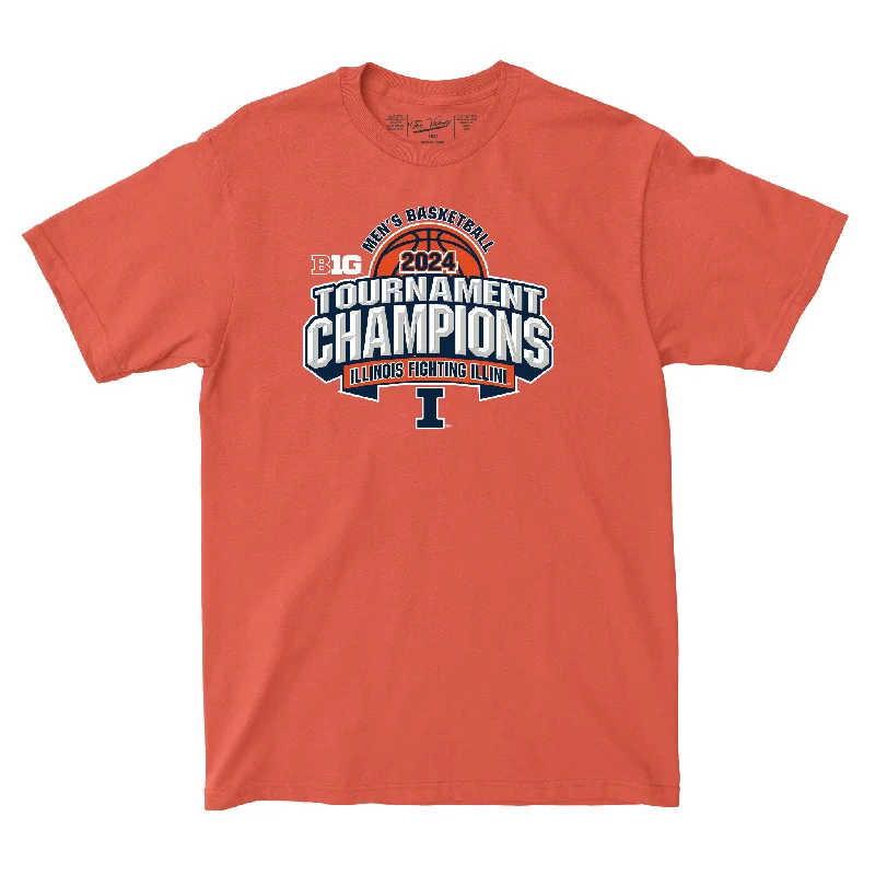 T-Shirt for Moisture Wicking-Illinois MBB 2024 Conference Tournament Champions T-shirt by Retro Brand