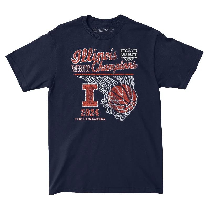 T-Shirt for Active Lifestyle-Illinois WBB 2024 WBIT Champions T-shirt by Retro Brand