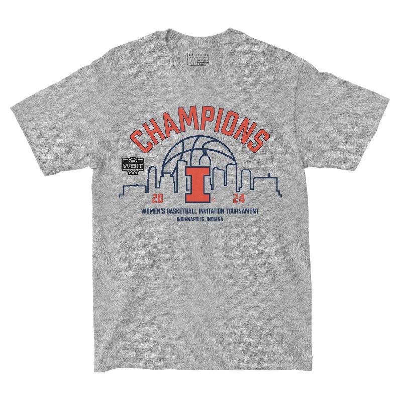 Best T-Shirt for Graphic Prints-Illinois WBB 2024 WBIT National Champions Tee by Retro Brand