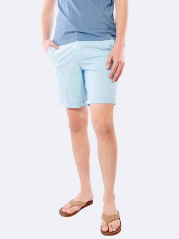 Stretchable Shorts-Islandhaze Salvador Men Lifestyle Short Ice Blue