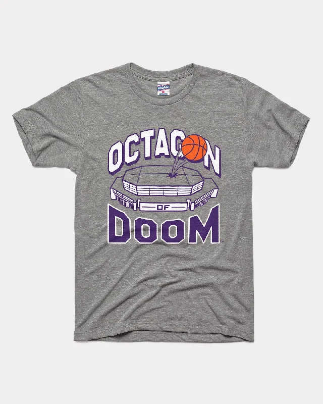 T-Shirt with Art Prints-K-State Octagon of Doom Grey T-Shirt