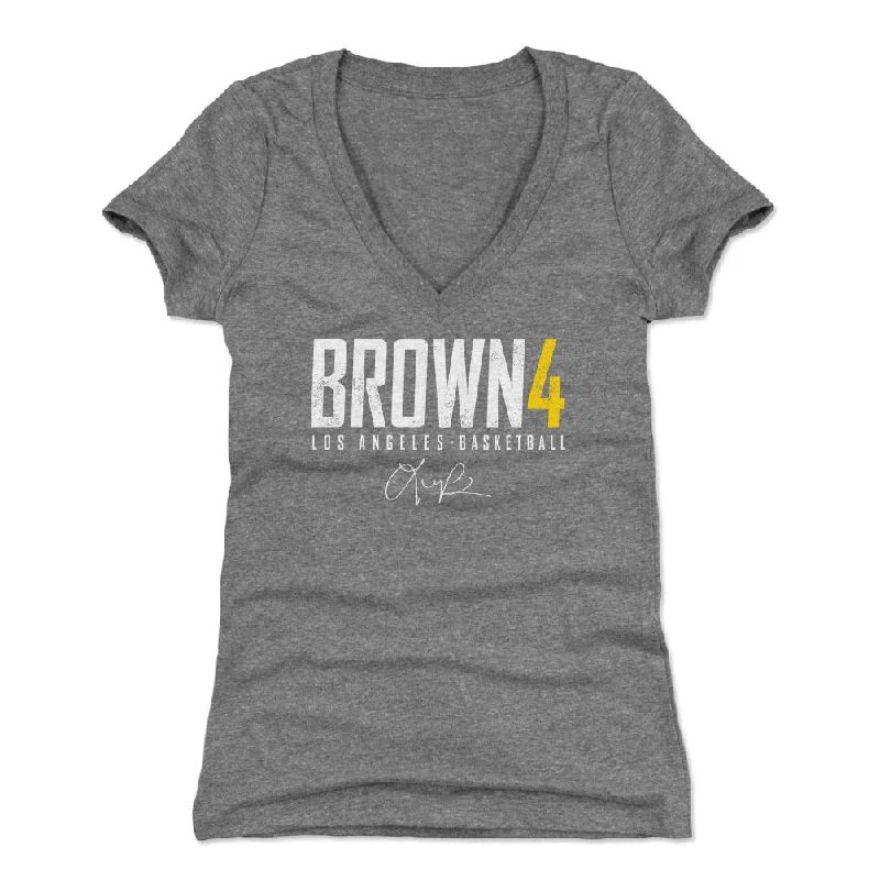 Custom T-Shirt with Name-Lexie Brown Los Angeles Elite WHT