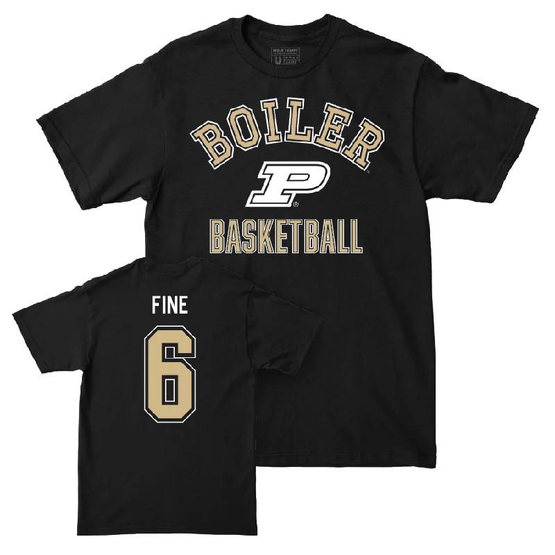 T-Shirt with Rhinestones-Men's Basketball Black Classic Tee  - Aaron Fine