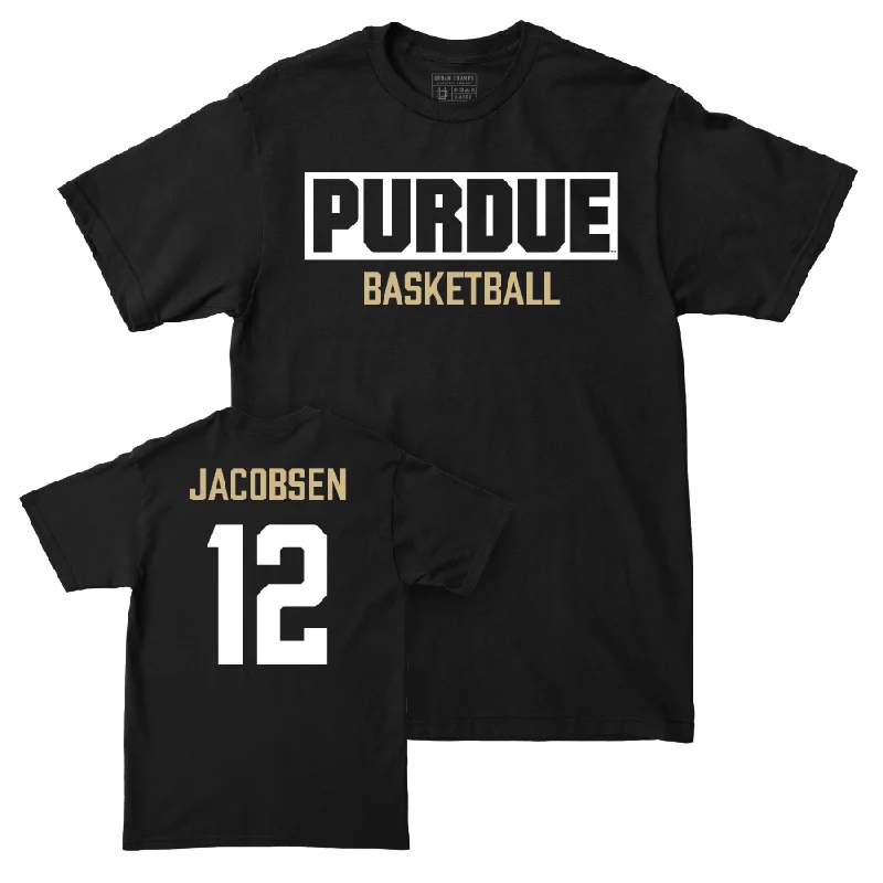 T-Shirt with Movie References-Men's Basketball Black Staple Tee  - Daniel Jacobsen