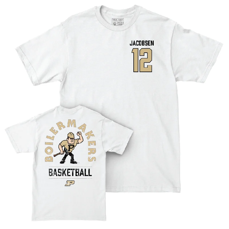 Limited Run T-Shirt-Men's Basketball White Mascot Comfort Colors Tee  - Daniel Jacobsen