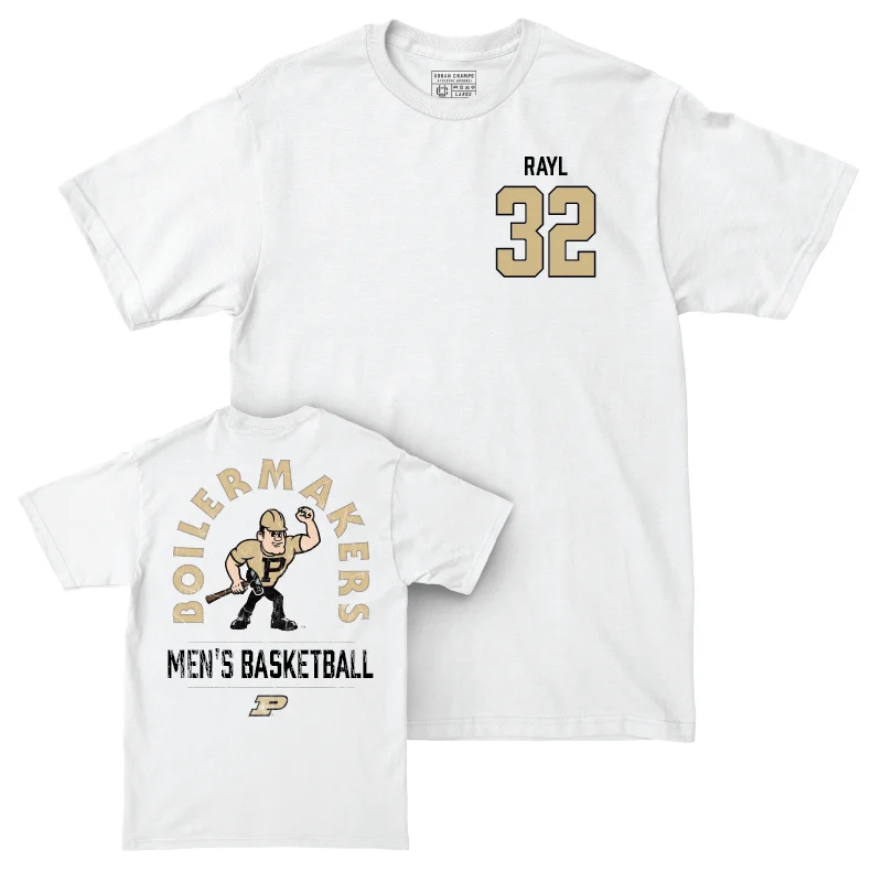 Best T-Shirt for Kids-Men's Basketball White Mascot Comfort Colors Tee - Jace Rayl | #32